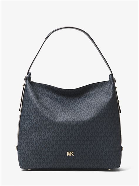 michael kors griffin large logo shoulder bag|Griffin Large Leather Shoulder Bag .